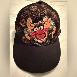 Vintage-Style The Muppets Animal Hat Black Snapback Disney Store Exclusive